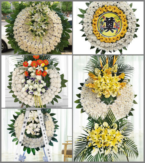 山东青岛平度市李园街道水沟子村花圈速递