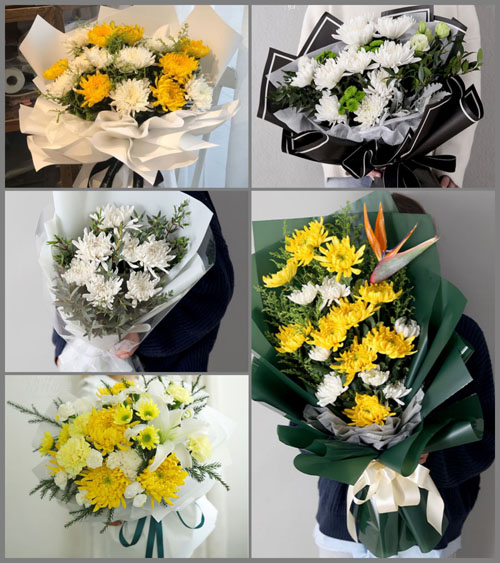 山东青岛平度市李园街道水沟子村白事花束代送